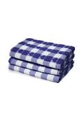 Hearts Check Tea Towel - Purple