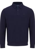 Long Sleeve 3 Button Polo With Elastane - Light Grey image