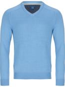 Long Sleeve V Neck Sweater - Blue