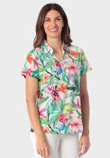 Floral Print Polo - Green image