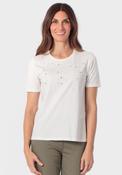 T-Shirt With Gemstones - White image