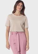 Metallic Thread Sweater - Beige image