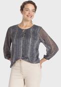 Metallic Thread T-Shirt - Blue Cranberry