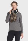 Houndstooth Silk Scarf - Green