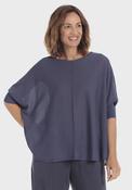 Batwing Sleeve Sweater - Blue Cranberry