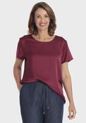 Satin Style T-Shirt - Red Dark