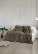 Plush Ribbed Throw - Beige