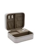 Jewellery Zip Box With Storage Areas - Cream
