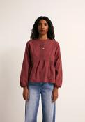 Swiss Dot Shirt - Dark Pink