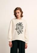 Embroidered Detail Sweatshirt - Cream