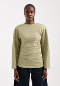 Bett Long Sleeve Striped Shoulder Top - Weeping Willow
