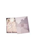 Luxury Pearl Knit Hat &amp; Scarf Set - Pink Melange
