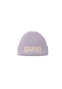 Ladies Slogan Knitted Hat - Lilac