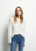 Ribbon Trim Knitwear - White