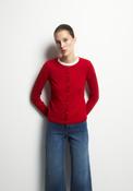 Knit Cardigan - Red