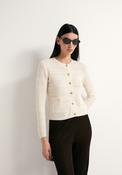 Structured Knit Cardigan - Cream
