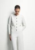 Plain Knit Cardigan - White