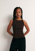 Metallic Hardware Top - Brown