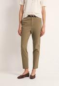 Chino Trousers With Belt Detail - Beige