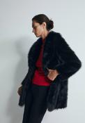 Faux Fur Coat - Black