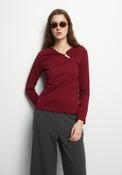Adornment Detail Plain Top - Red image