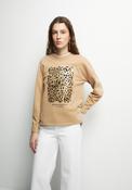 Basic Ribbed Sweatshirt - Brown image