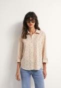 100% Cotton Schiffli Shirt - Beige image