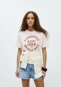 100% Cotton Sparkly Graphic T-Shirt - Pink image