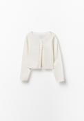 Soft Tricot Basic Cardigan - Cream