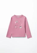 Essential Long Sleeve Graphic Tee - Pink
