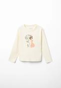 Fox Print Long Sleeve T-Shirt - Cream