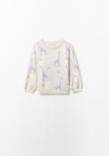 Playful Giraffe Print Sweatshirt - Cream image