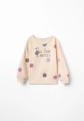 Polka Dot Sweatshirt - Cream