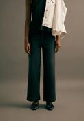 High Rise Culotte Jeans - Black