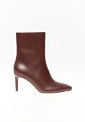 Sleek Heeled Ankle Boots - Wine