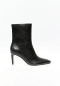 Sleek Heeled Ankle Boots - Black