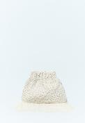 Beaded Fringe Pouch - Ecru