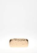 Hammered Metallic Minaudière - Gold