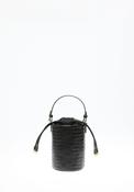 Braided Mini Bucket Bag - Black