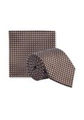 Tie &amp; Pocket Square Set - Brown