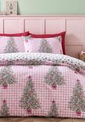 Christmas Sweets &amp; Treats Reversible Duvet Cover Set - Pink