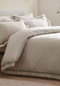 Classic Lattice Lace Duvet Cover Set - Beige
