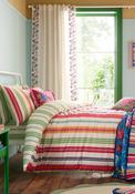 Sophie Stripe 100% Cotton Reversible Duvet Cover Set - Multi