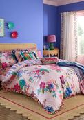 Flourish Floral 100% Cotton Reversible Duvet Cover Set - Multi