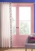 Flourish Floral Embroidered Tab Top Voile Curtain Panel - Multi