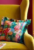 Wanderweave Ikat Check Feather Filled Cushion - Multi