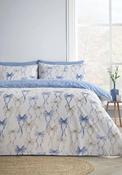 Bow Bliss Reversible Duvet Cover Set - Blue