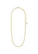 Joanna Gold Plated Flat Snake Chain Necklace - Gold