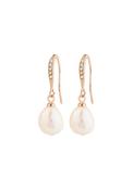 Jasmin Rose Gold Plated Pearl Earrings - Rose Gold