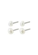 Johanne Gold Plated 2 In 1 Pearl Earring Set - Gold